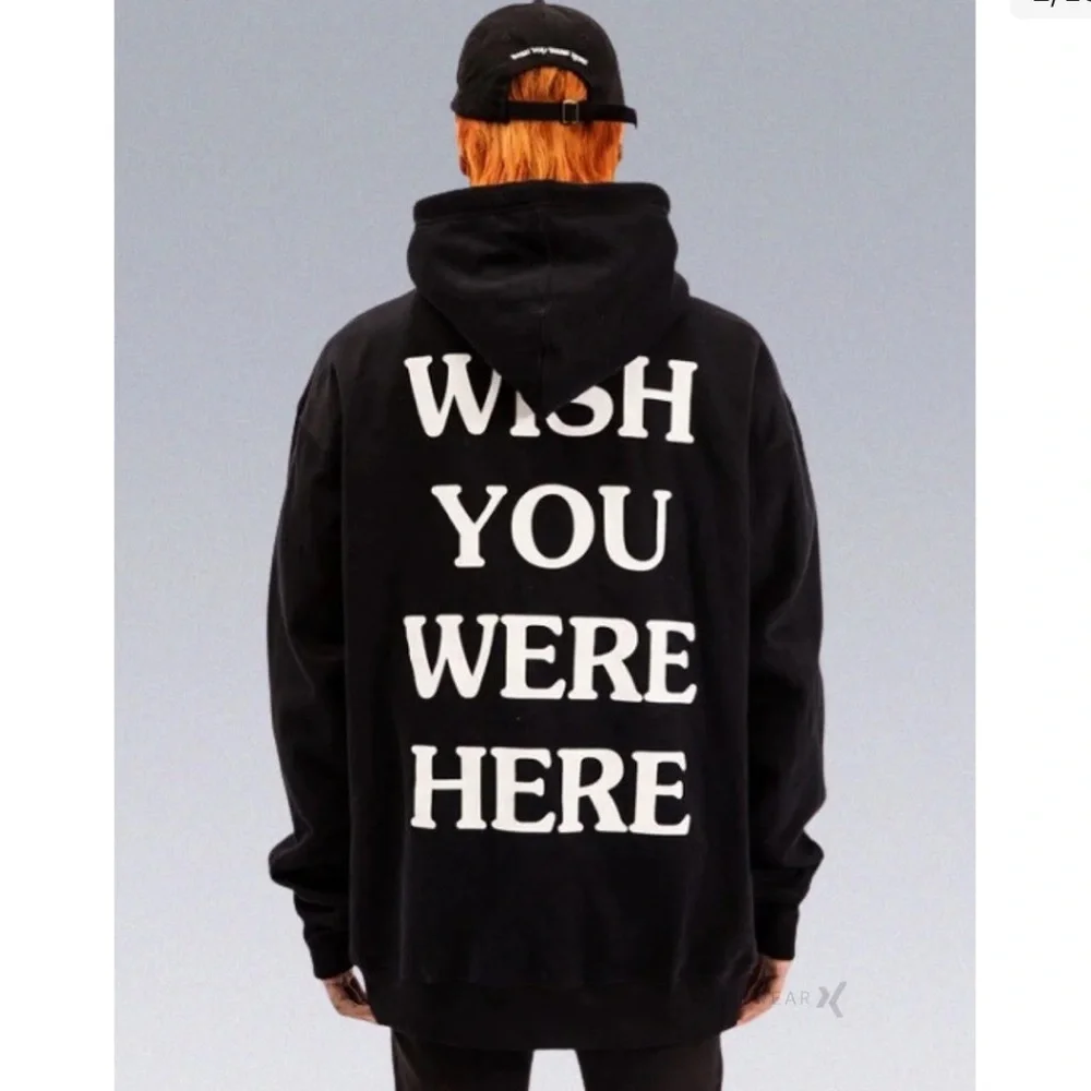 Astroworld Travis Scott Concert Hoodie “Wish You Were Here” Size Medium Black